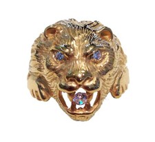Anello testa leone in - di,