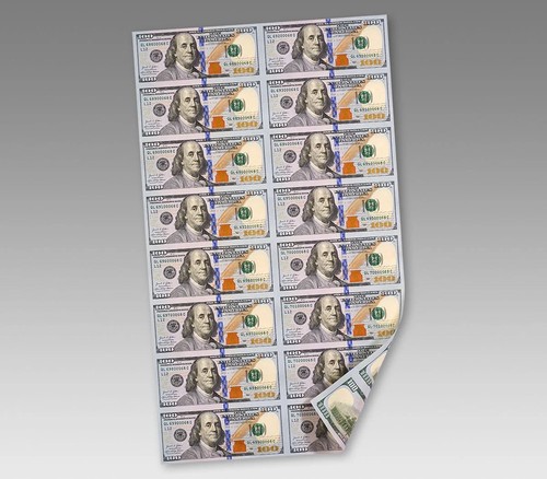 Foglio banconote 100 - foglio,