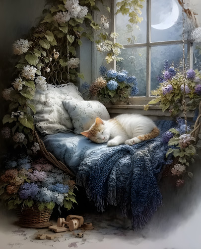 Coperta gatto bianco che - , dorme