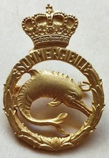 DISTINTIVO SOMMERGIBILI REGIA MARINA NAVE IMBARCAZIONE DELFINO REGNO D'ITALIA 