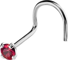 925 Argento Rosso Rubino 3mm