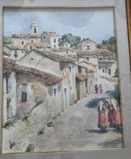 LEO PES ACQUARELLO VEDUTA DI