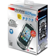 Supporto Moto Impermeabile Cellular Line Silver per iPhone 4S / 4 (Non Tubolare)
