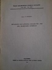 762.BB. RELAZIONE SULL'ATTIVITÀ SOCIALE NEL 1962 DEL SEGRETARIO GENERALE 