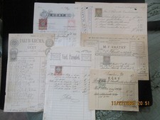 AUSTRIA-CECA Entrate documenti timbrati commerciante fattura ricevuta 1893-1903