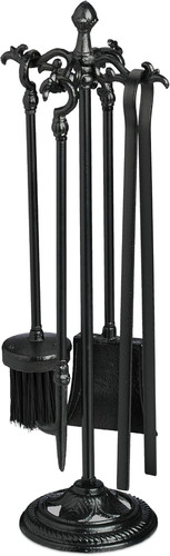Set attrezzi camino ghisa - camino,