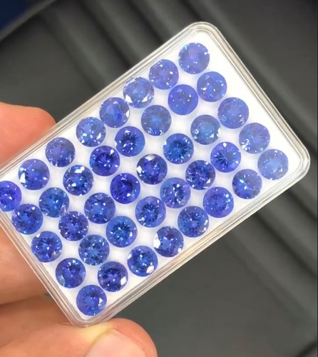 Coppia tonda tanzanite aaa - coppia,