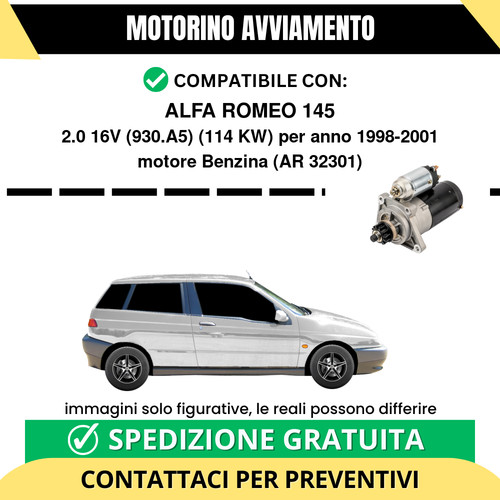 Motorino avviamento alfa - avviamento,