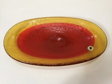 Piatto ovale vetro artistico
