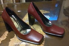 Scarpe/Ballerine/Decolte'/Sabot" DONNAFLO "Tg.35/Tacco 9/Vera Pelle/Suola Cuoio