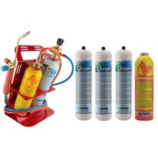 KIT CANNELLO SALDATURA TURBO SET 90 + 3 BOMBOLE OSSIGENO + 1 MAXY GAS - OXYTURBO