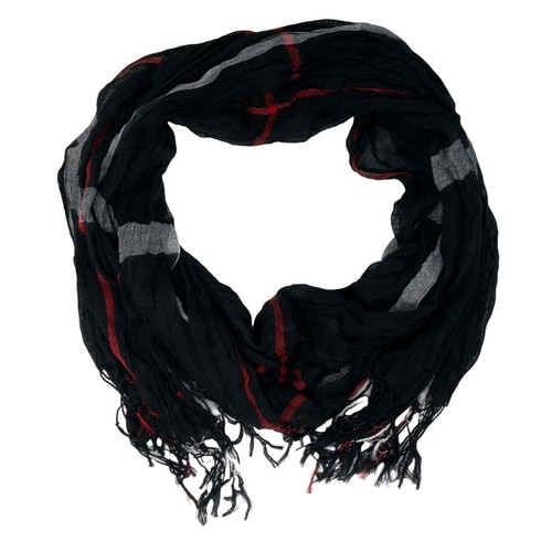 Sciarpa nera quadri - nera, a
