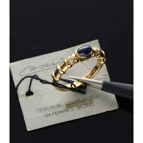 Anello zaffiro cabouchon - cabouchon, e