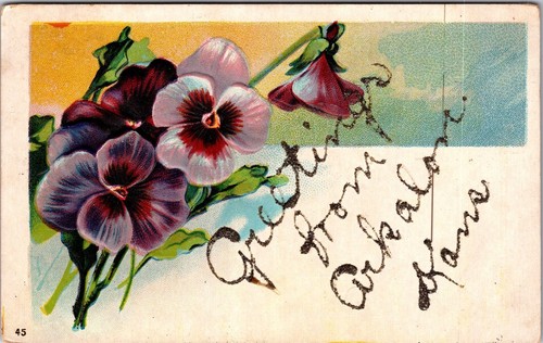 1908 cartolina floreale - 1908,