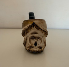 Pipa da Collezione in Schiuma di Mare con Testa Scolpita sul Fornello