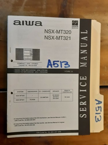 Aiwa nsx mt320 mt321 - mt321, manuale