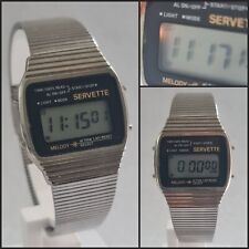 SERVETTE Melody Alarm LCD Digital Watch Vintage 80's Hong Kong - Need Attention