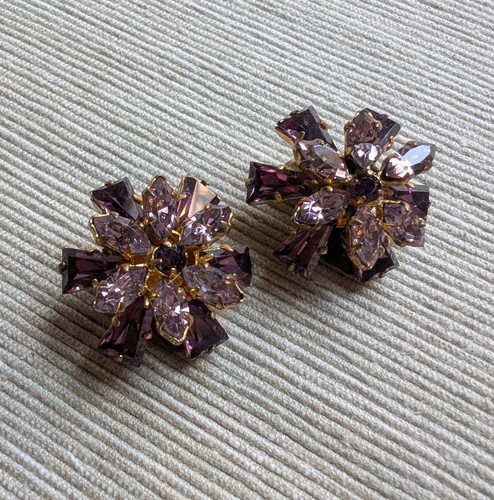 Orecchini vintage con strass - orecchini,