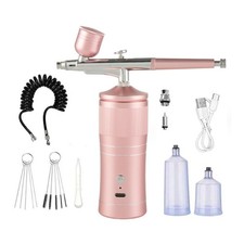 Kit Aerografo Portable03mm Beccuccio Pulizia Spazzola Set per Trucco Nail Art B