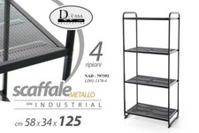 SCAFFALE METALLO 4 RIPIANI