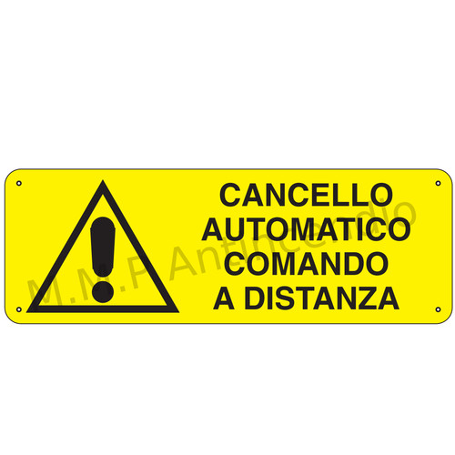 Cartello segnaletico cancello - cartello,