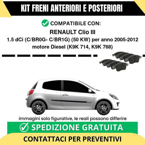 Pastiglie freno ant post - pastiglie,