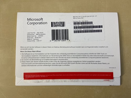 Windows professional con sp1 - windows,