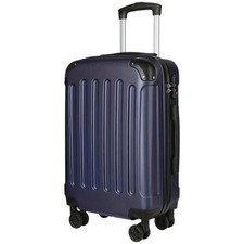 Valigia EasyJet 45x35x20 cm Trolley blu Bagaglio a mano in ABS 4 Ruote (Valigia 