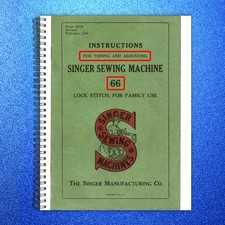 SINGER 66 TIMING & ADJUSTING MANUAL - WIRE BOUND - TOUGH COVERS - FULL COLOR