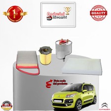 KIT TAGLIANDO 4 FILTRI CITROEN C3 PICASSO 1.6 HDI FAP 68KW 92CV DAL 2014 ->