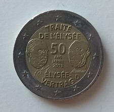 Moneta 2€    2 Euro  2013 Francia traite de l’Elysee circolata rara x collezione