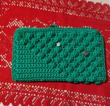 Borsa Elegante Verde Uncinetto