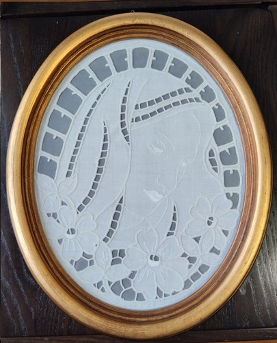 Quadretto madonna ricamato - , a