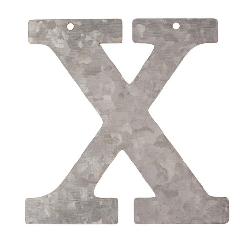 Metallo lettera zincato - metallo, x,
