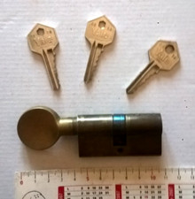 EAN YALE  SPLENDIDO CILINDRO x PORTONE mm 62  TRE CHIAVI e POMELLO mm 45 Usato R