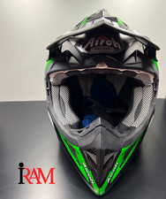 AIROH AVIATOR WINGS GREEN TAG.L