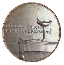 medaglia antica in bronzo ORVIETO in memoria di Giulietta Tordi XIX sec Nelli