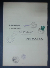 CERTIFICATO ANAGRAFE DAL COMUNE DI CAMERI (NO) AL COMUNE DI NOVARA 1944