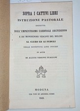 1849. Modena. Censura - Libri
