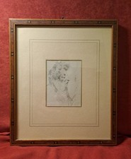 Disegno Antico. grazioso disegnino, cm 7,5x10; con cornice 22x26; 