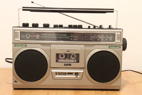 Boombox vintage hitachi trk - vintage,