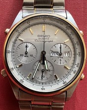 SEIKO CHRONOGRAPH QUARTZ 7A38 7060 VINTAGE FUNZIONANTE 100% TUTTO ORIGINALE