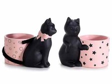Vasetto in ceramica con gatto