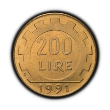 ITALY. 1991, 200 Lire - Woman
