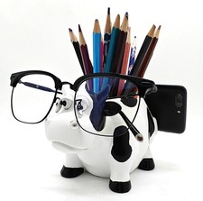 Cow Pencil Holder with Phone