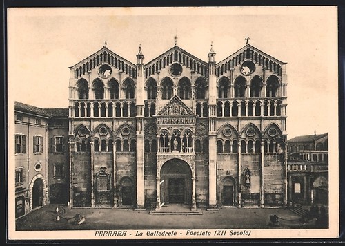 Cartolina ferrara la - ferrara,,