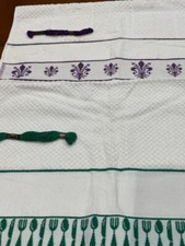 GRUPPO 2 STROFINACCI SPUGNA DI COTONE 100% BIANCHI CON TELA AIDA PER PUNTO CROCE