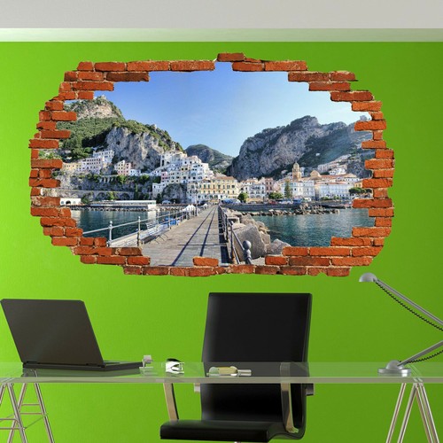 Adesivo murale italia amalfi - adesivo,