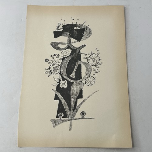 Stampa grafica figura floreale