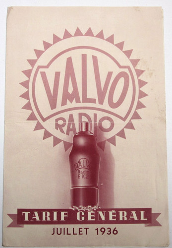 Tubi radio valvo - valvo, 1936